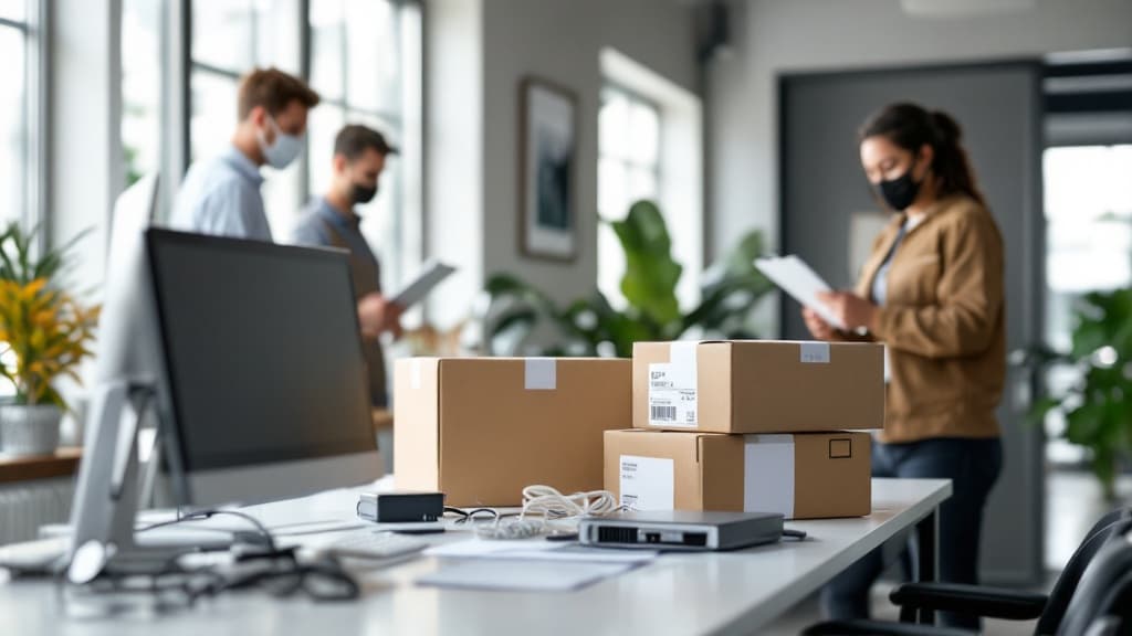 Business equipment organized for deployment