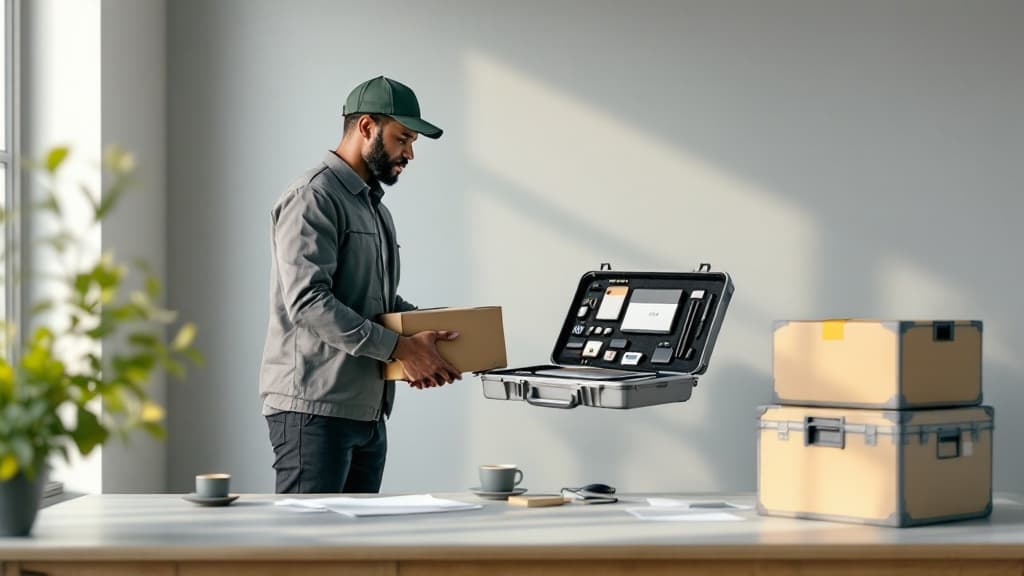 Equipment being prepared for delivery
